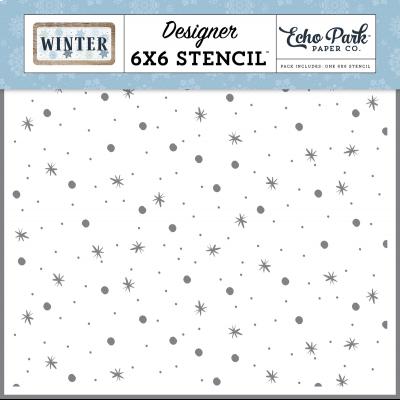 Echo Park Winter Stencil - Sparkling Snow